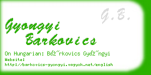 gyongyi barkovics business card